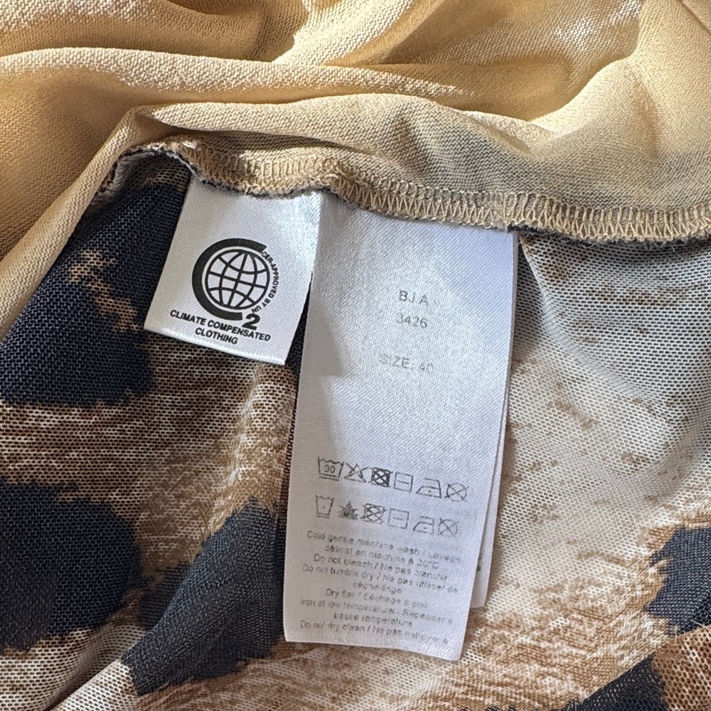 GANNI Leopard Print Long Sleeve Top Size L - Picture 5 of 5